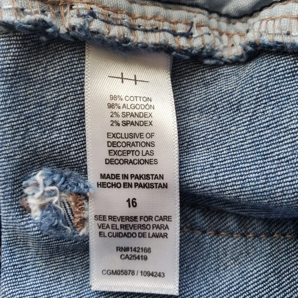 By Habitual Girls Stretch Denim Split Seam Hem Bootcut Flare Jeans Tween Size 16